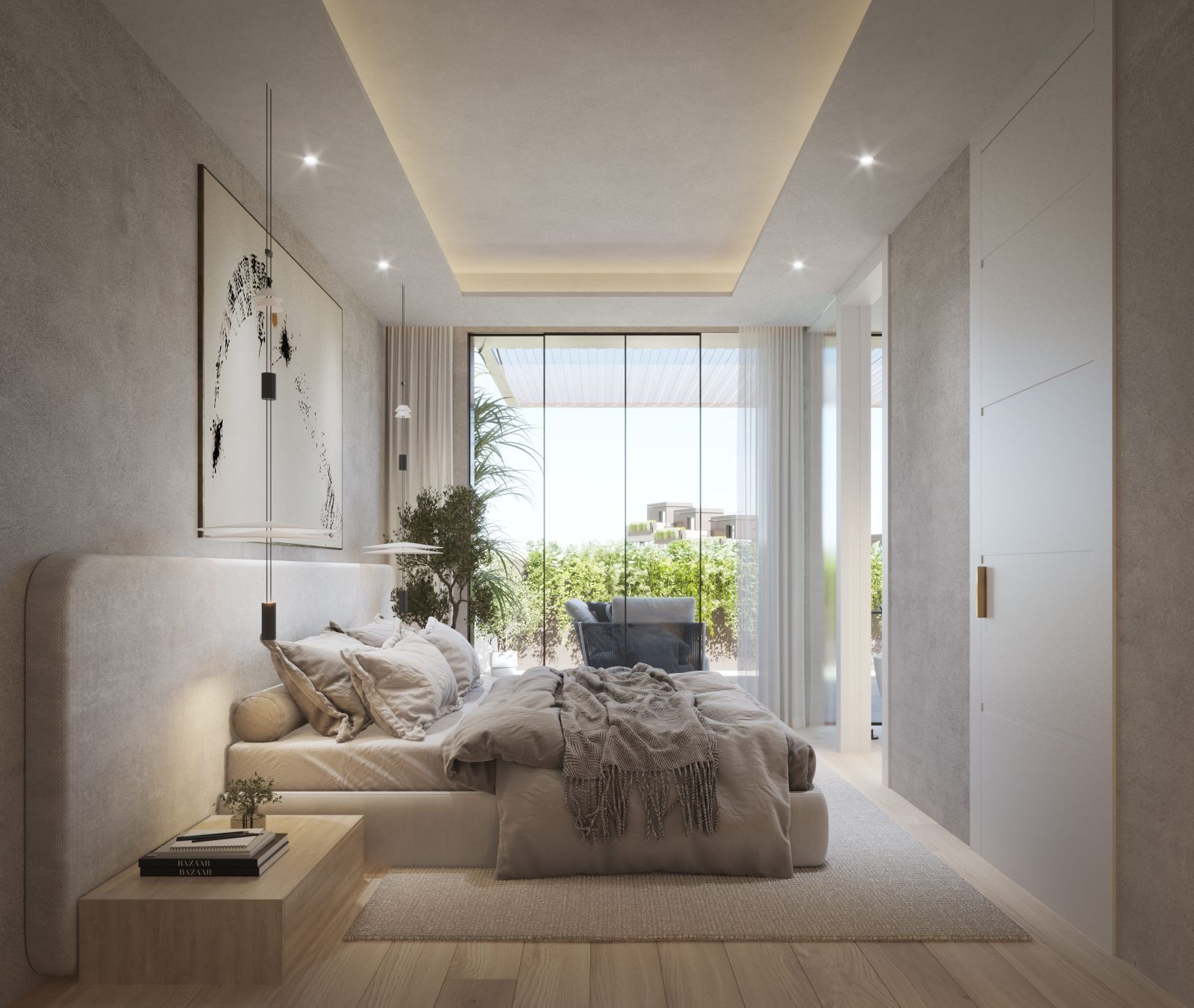 03 modern bedroom with balcony view